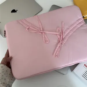 Süße rosa Schleife 13 Zoll Laptop Tasche ästhetische Tablet Schutzhülle Aufbewahrung