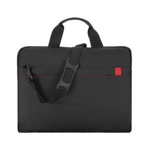 Μαύρη τσάντα laptop 15.6 ιντσών χαρτοφύλακας επαγγελματική τσάντα εργασίας κύρια όψη