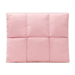 Pink Puffer Laptop Sleeve 14 Inch Quilted Padded Computer Bag Soft Protective Case