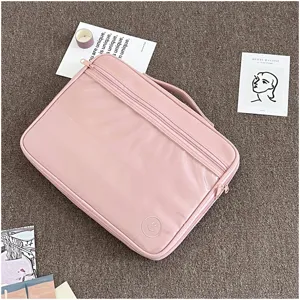 Rosa lindo estético iPad Pro funda de tableta bolsa de ordenador portátil con ventana asa
