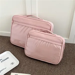 Funda protectora transparente rosa para tablet y ordenador portatil bolsa de almacenamiento