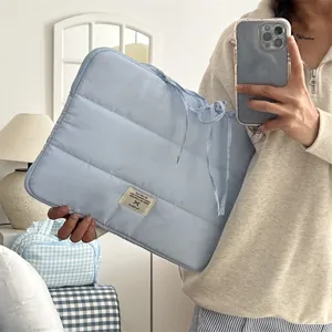Estilo Coreano Viento Océano Lazo Bolsa para Tablet Funda de Almacenamiento para Portátil Poliéster Bonito Bolso Casual Diario