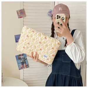 Koreanische süße Blumen und Welpen gesteppte Laptoptasche 13 15 Zoll Tablet Tasche ästhetisch