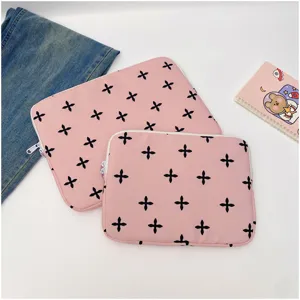 Pink laptop sleeve tablet pouch cute floral macbook notebook storage bag organizing case