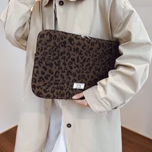 Leopardenmuster Laptoptasche Hülle für 13 15 Zoll Tablet Notebook stylische tragbare Tasche