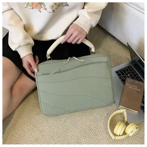 Waterproof Shockproof Laptop Sleeve Bag With Handle Padded Protective Case For Notebook Computer Briefcase Urban Minimalist