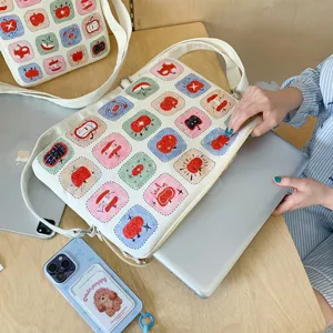 Custodia per Laptop in Tela Stampata con Illustrazione Carina Stile Ins Coreano per Ipad Macbook