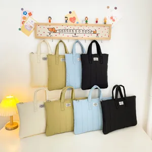Korean style quilted laptop bag padded tote sleeve for 11 13 inch tablet notebook and pad