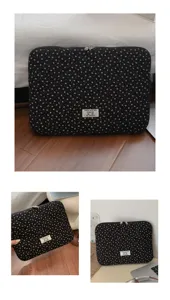 Korean floral quilted laptop sleeve 13 inch tablet bag lightweight cute storage case