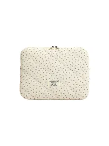 Korean floral quilted laptop sleeve 13 inch cute tablet storage case lightweight minimalist