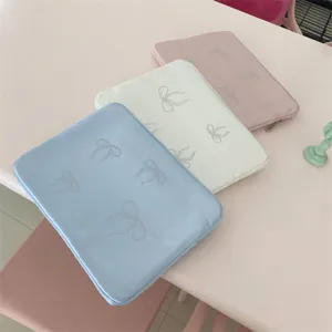 Korean ins style rhinestone bow cute ipad tablet storage bag 11 13 15 inch laptop sleeve