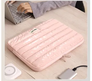 Rosa gesteppte Laptoptasche leichte gepolsterte Tablet Innentasche 13,3 14 Zoll