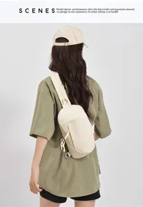 Casual canvas chest bag for men and women, stylish travel crossbody sling bag for daily sports.
