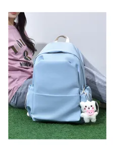Mochila escolar estilo coreano gran capacidad color solido para estudiantes casual bolsa