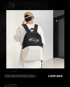 Korean style fashion casual backpack for men and women, school bookbag and travel computer bag.