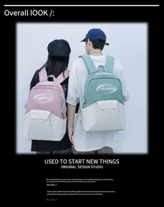 Stylish campus casual backpack for men and women, perfect for travel and daily school use.