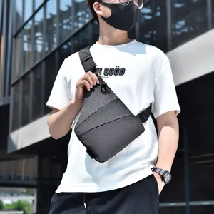 Men waterproof chest bag casual sling backpack lightweight outdoor urban fashion travel shoulder bag.