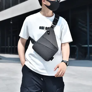 Men casual sports chest bag waterproof lightweight crossbody bag outdoor tactical sling bag