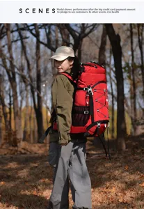Large capacity outdoor mountaineering backpack, ideal for hiking, camping and travel adventures.