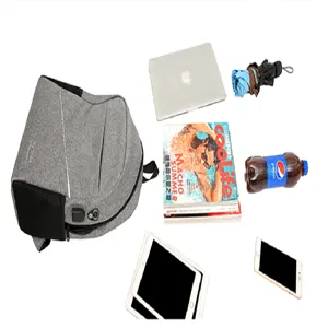 Gray travel laptop backpack large capacity waterproof business school bag for men and women