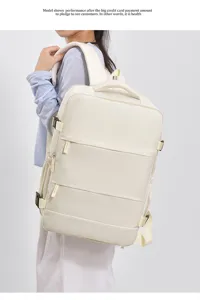 Backpack detail view showcasing multi-layer pockets, smooth zippers and durable straps.
