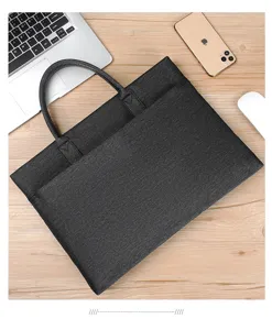 Borsa per laptop da uomo grigio scuro ventiquattrore borsa a mano con manici comodi ufficio