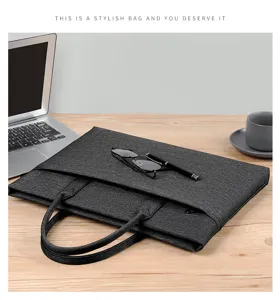Borsa per laptop da lavoro da uomo Borsa a mano impermeabile per ufficio moderna