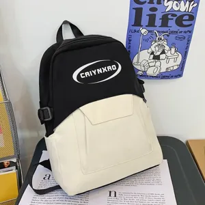 Korean Style Casual Unisex Backpack Fashion School Bookbag Travel Laptop Daypack With Multiple Pockets