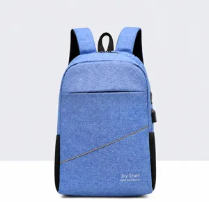Large capacity blue backpack for men and women, ideal for laptop, school, outdoor and travel.
