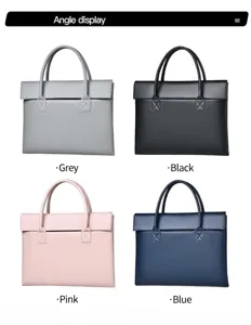 Einfarbig Business Pendeln große Kapazität Aktentasche Laptop Handtasche Detail Ansicht.