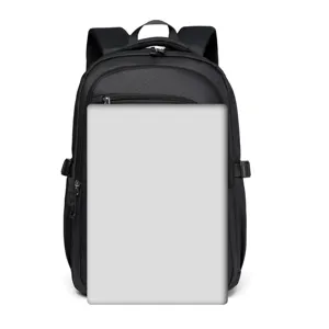 Black business casual laptop backpack with large capacity, durable fabric and comfortable straps.