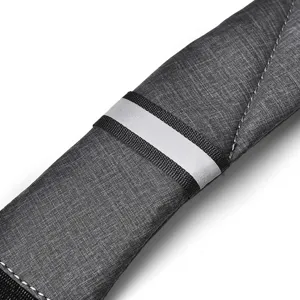 Men casual sport chest bag strap detail dark grey reflective waterproof outdoor fashion accessory