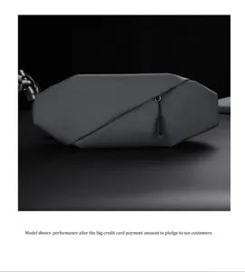Minimalist geometric mens chest bag stylish versatile waterproof crossbody sling bag urban.