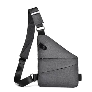 Water-resistant men sling chest bag casual outdoor lightweight minimalist crossbody shoulder bag details