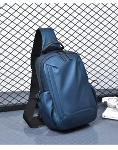 Herren wasserdichter Sling Rucksack Freizeit Brusttasche multifunktional reiseblau
