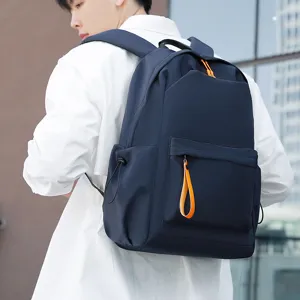 Heren Casual Business Waterdichte Rugzak Grote Capaciteit Laptop Schooltas Kleurblok Reizen School Daypack
