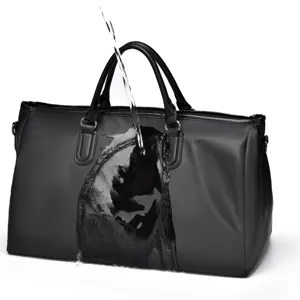 Waterproof black gym duffel bag large capacity sports travel handbag for men and women outdoor