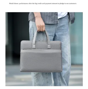 Minimalistische graue Laptoptasche Business Aktentasche Dokumententasche für das Büro