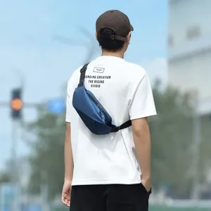Men's stylish minimalist chest sling bag waterproof outdoor casual shoulder pack for men.