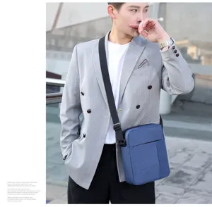 Men lightweight nylon crossbody shoulder bag for casual outdoor travel and daily commute use.
