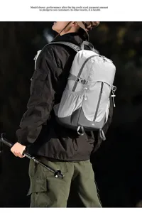 Lightweight 25L outdoor hiking backpack, waterproof casual travel daypack for men and women detail.