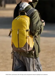 Outdoor hiking travel backpack detail lightweight multi-functional daypack gear bag