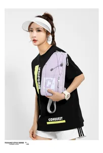 Borsa a tracolla sportiva leggera e alla moda per donna e uomo, marsupio casual.