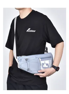 Borsa da petto sportiva alla moda borsa a tracolla leggera da esterno casual uomo e donna