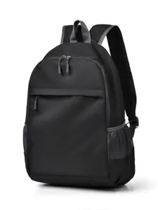 Black travel backpack, lightweight waterproof outdoor sports rucksack for men and women.