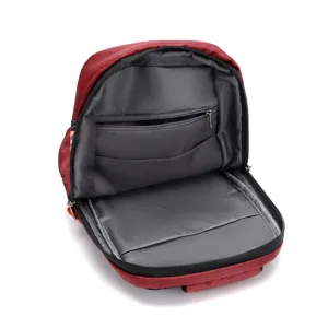 Men's Casual Chest Bag Open View Red Sling Bag Multi-Compartment Crossbody Bag Travel