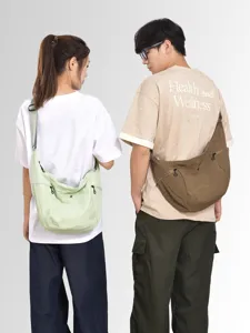 Large capacity casual crescent shoulder bag, soft lightweight dumpling crossbody bag for daily use