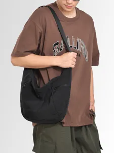 Minimalist large capacity hobo bag casual soft crossbody shoulder bag for everyday use stylish