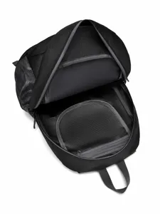 Black waterproof outdoor foldable backpack travel sports lightweight daypack view