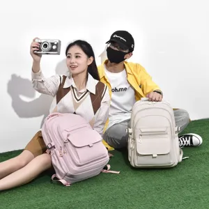 Large capacity casual school backpack for women and students, stylish daily versatile bag.